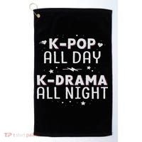 K Pop All Day K Drama All Night Kdrama Kpop K Pop Korean Golf Towel thumb 0