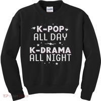 K Pop All Day K Drama All Night Kdrama Kpop K Pop Korean Kids Sweatshirt thumb 0