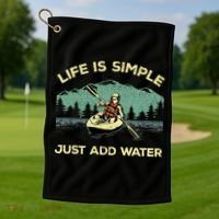 Kayaking Paddling Canoeing Lover Golf Towel thumb 1