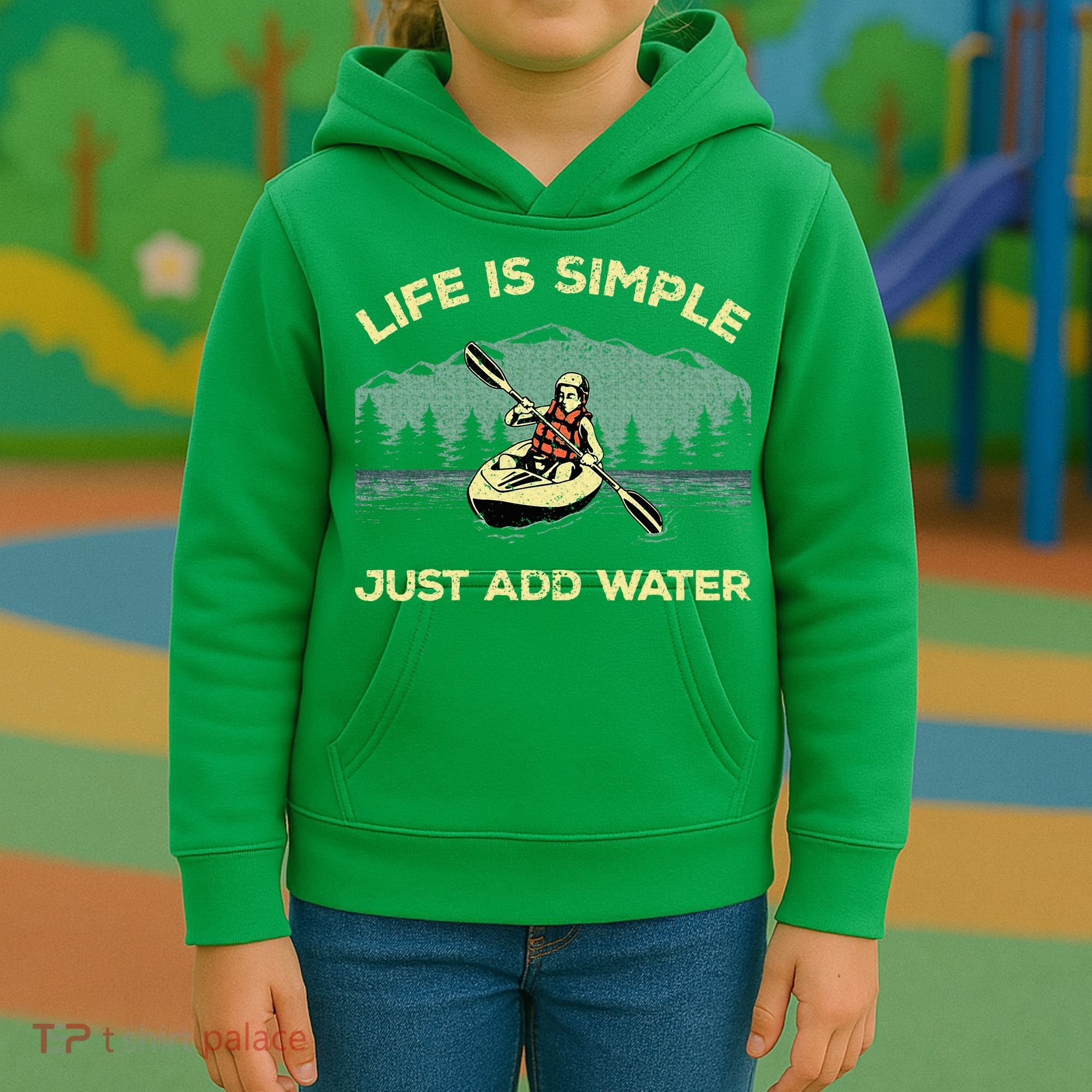 Kayaking Paddling Canoeing Lover Kids Hoodie