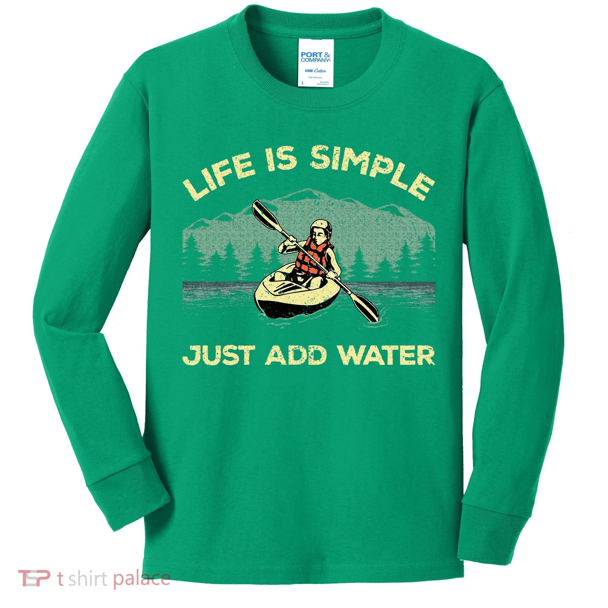 Kayaking Paddling Canoeing Lover Kids Long Sleeve Shirt