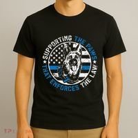 K9 Police Dog Funny Supporting The Paws K9 Police Officer T-Shirt thumb 3