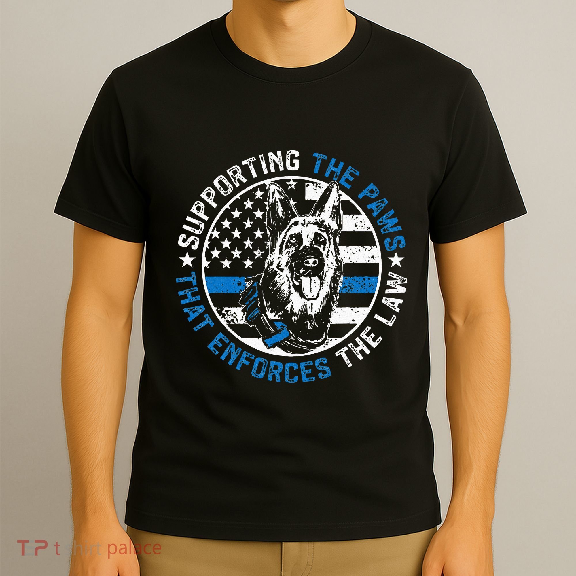 K9 Police Dog Funny Supporting The Paws K9 Police Officer T-Shirt