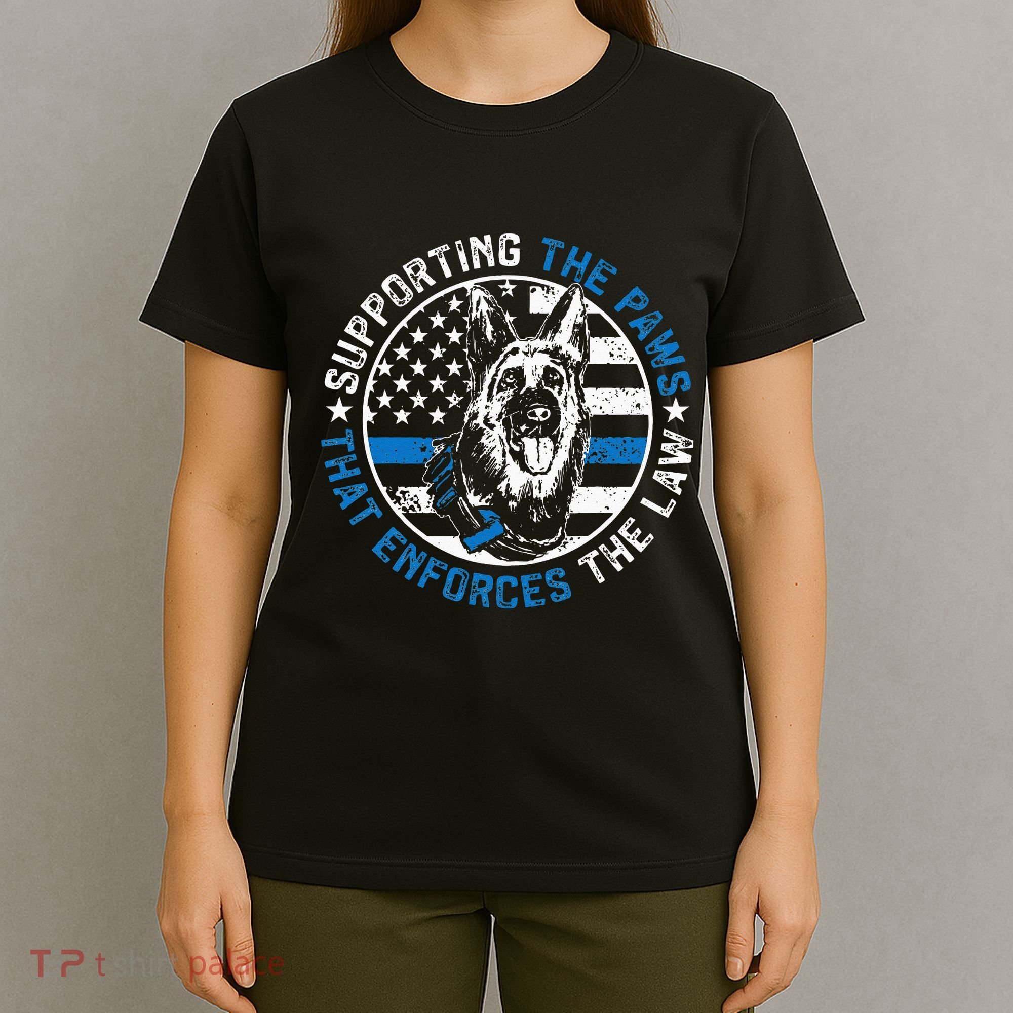 K9 Police Dog Funny Supporting The Paws K9 Police Officer T-Shirt