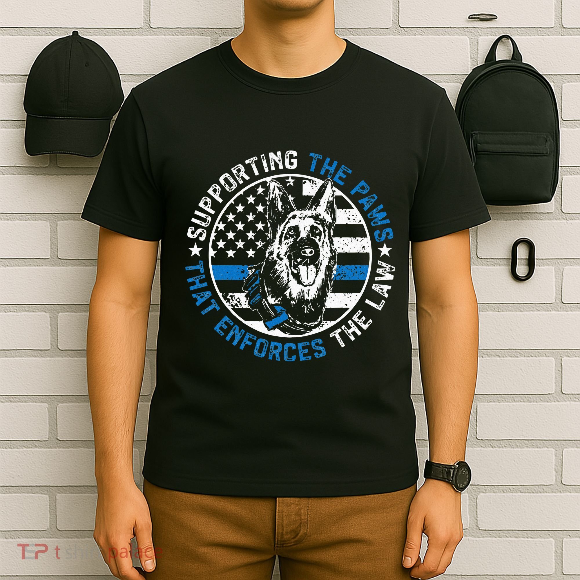 K9 Police Dog Funny Supporting The Paws K9 Police Officer T-Shirt