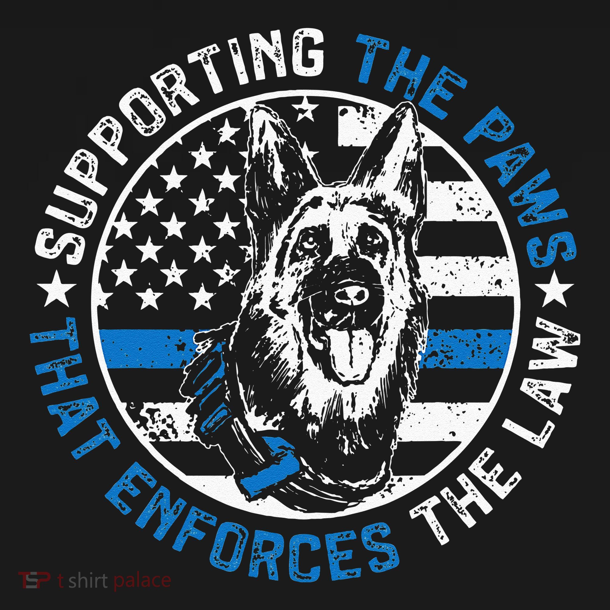 K9 Police Dog Funny Supporting The Paws K9 Police Officer Women's Tank Top