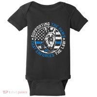 K9 Police Dog Funny Supporting The Paws K9 Police Officer Baby Bodysuit thumb 0