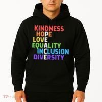 Kindness Peace Equality Inclusion Diversity Human Rights Funny Gift Hoodie thumb 2