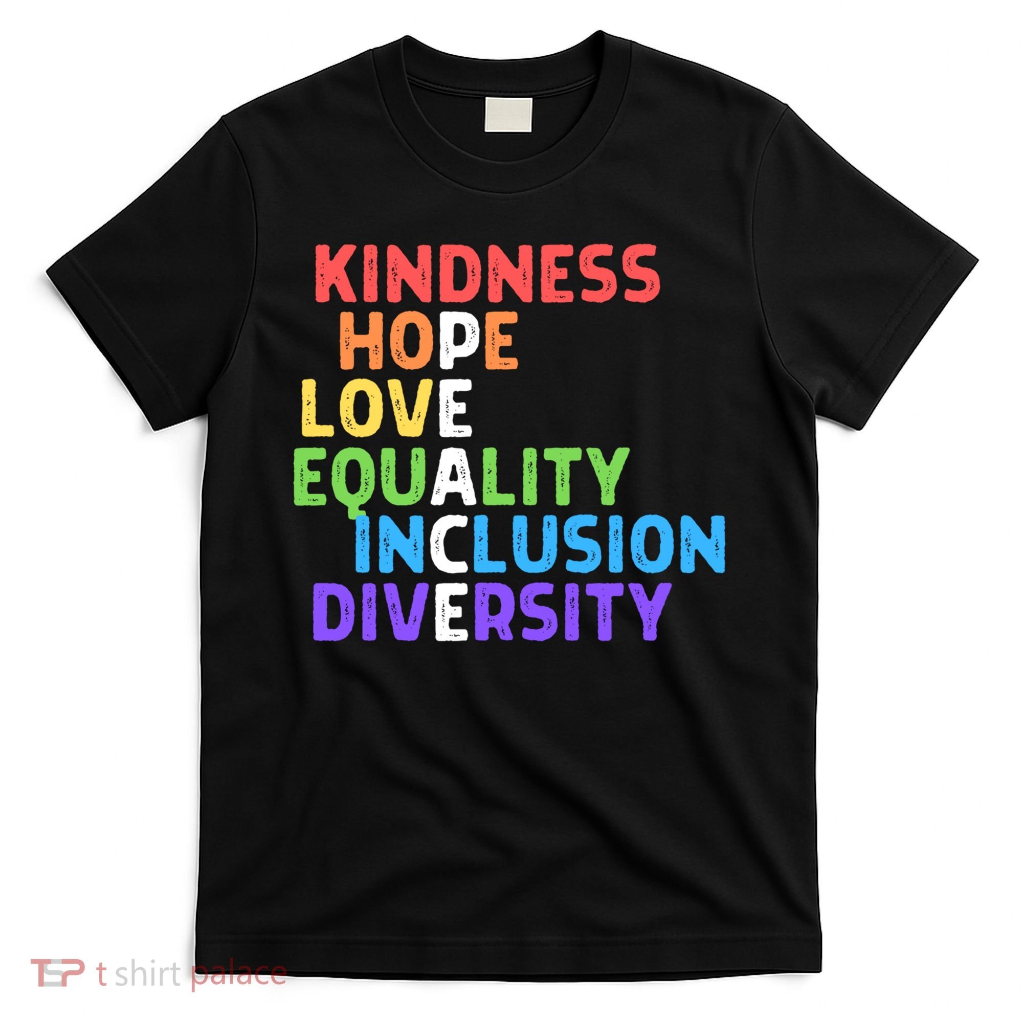 Kindness Peace Equality Inclusion Diversity Human Rights Funny Gift T-Shirt