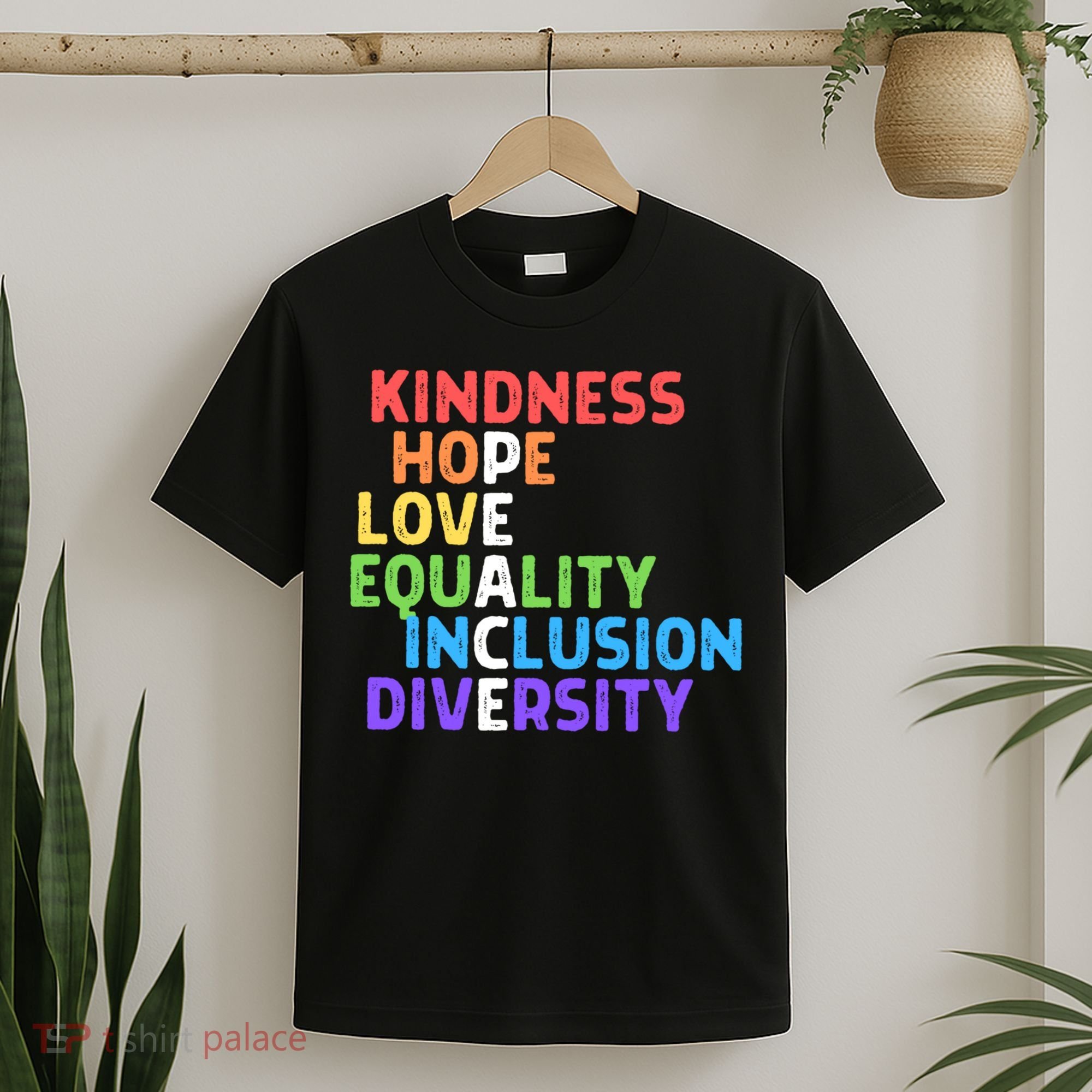 Kindness Peace Equality Inclusion Diversity Human Rights Funny Gift T-Shirt