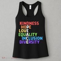 Kindness Peace Equality Inclusion Diversity Human Rights Funny Gift Women's Tank Top thumb 3
