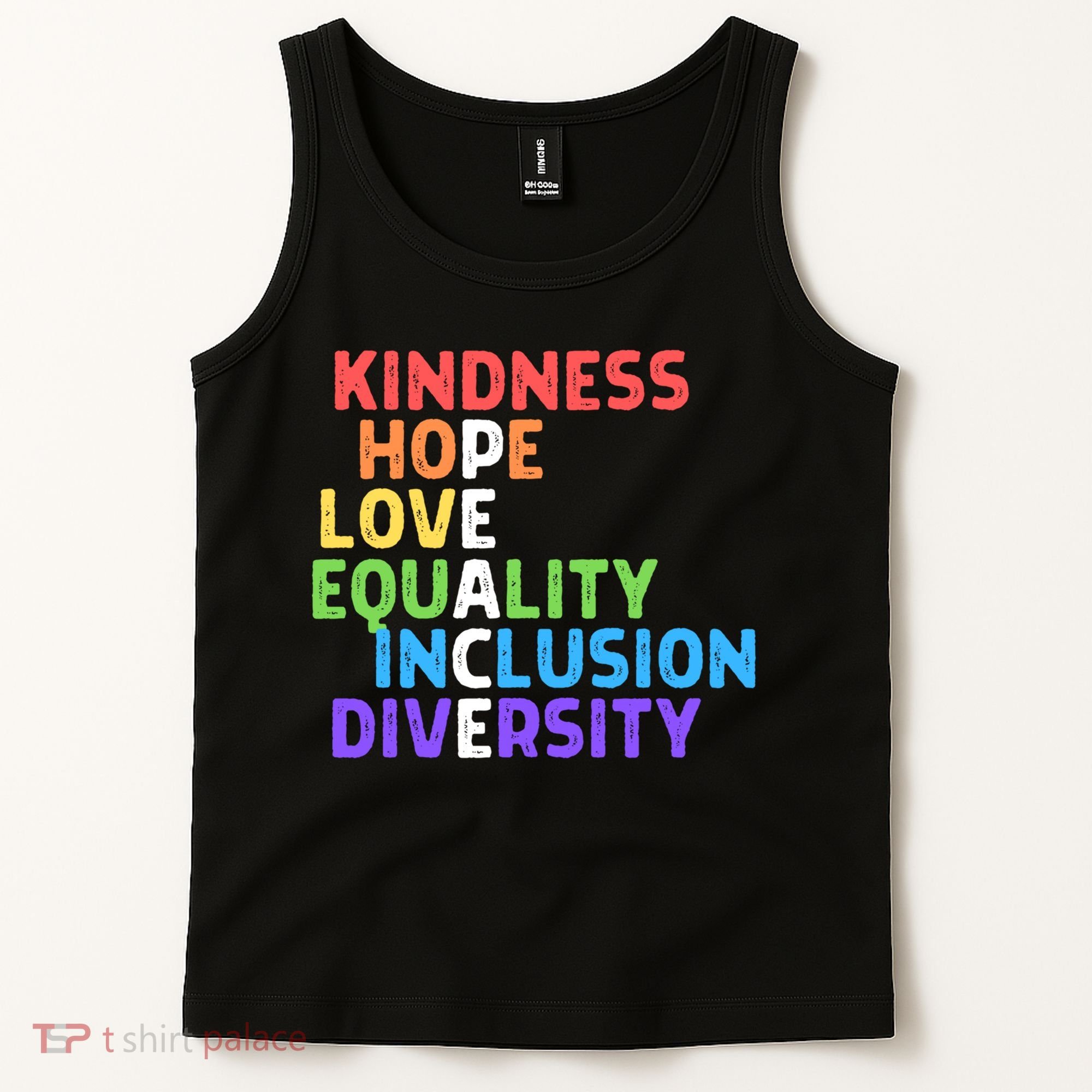 Kindness Peace Equality Inclusion Diversity Human Rights Funny Gift Tank Top