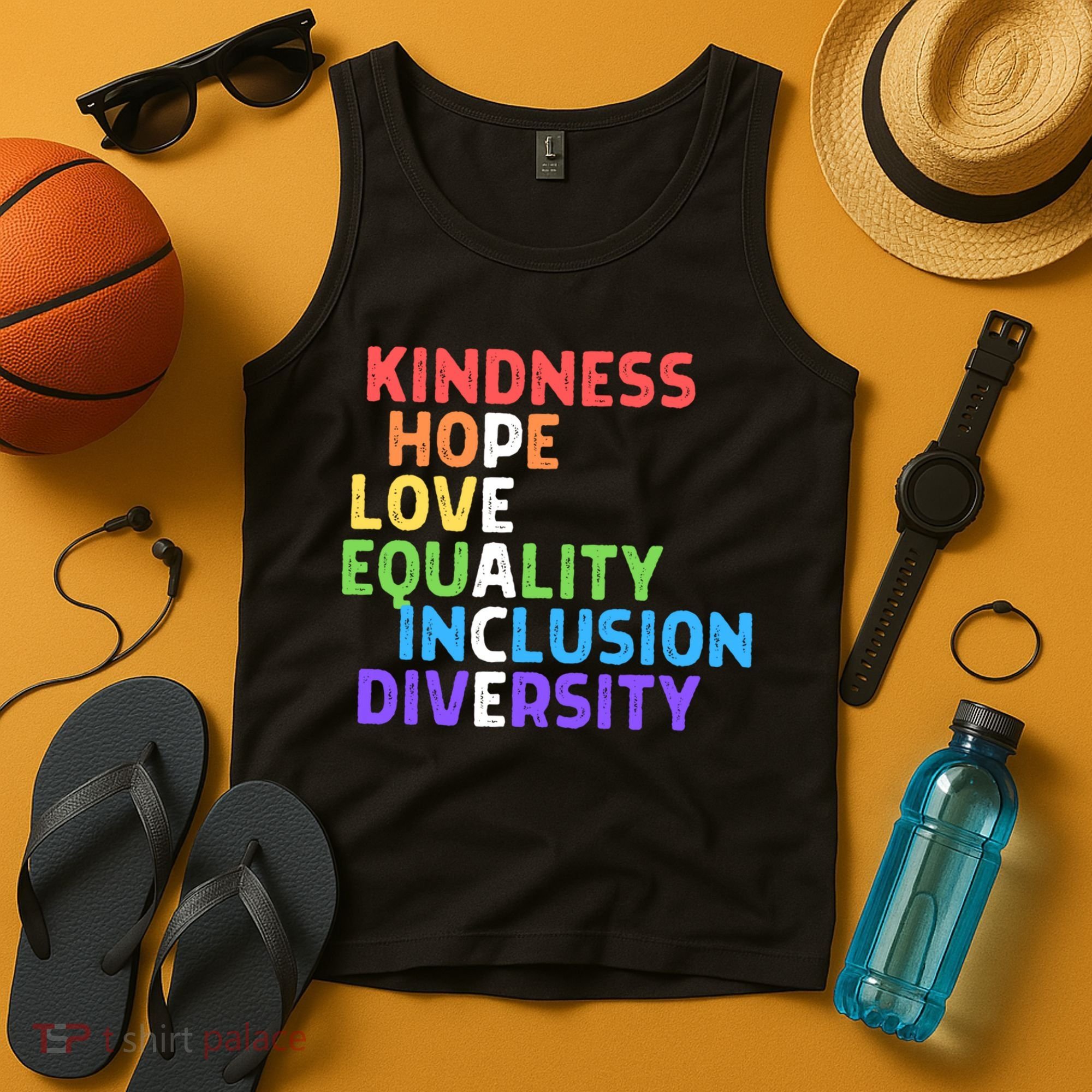 Kindness Peace Equality Inclusion Diversity Human Rights Funny Gift Tank Top