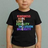 Kindness Peace Equality Inclusion Diversity Human Rights Funny Gift Toddler T-Shirt thumb 2