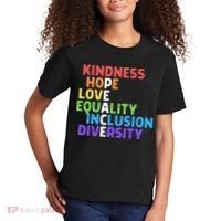 Kindness Peace Equality Inclusion Diversity Human Rights Funny Gift Kids T-Shirt thumb 2