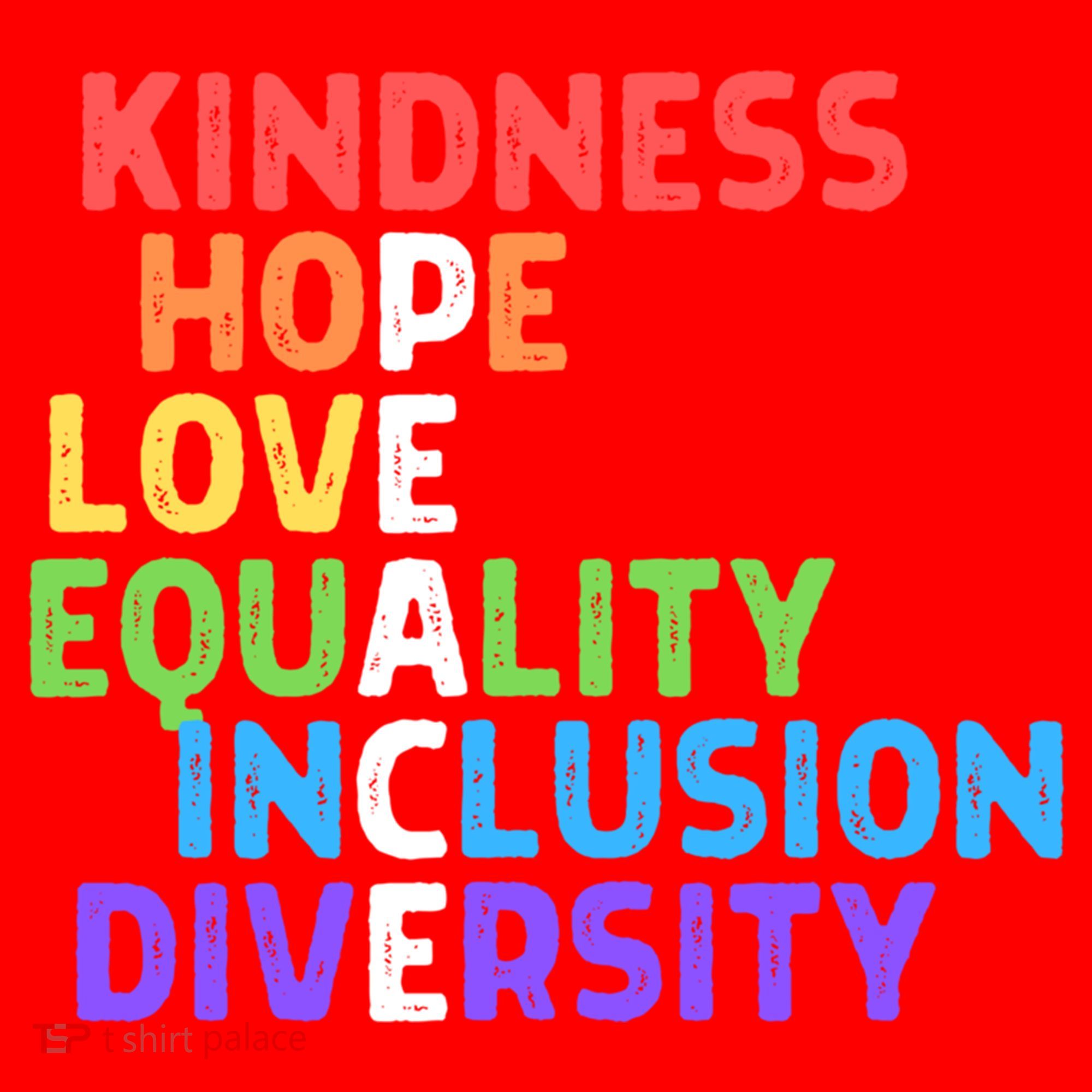Kindness Peace Equality Inclusion Diversity Human Rights Funny Gift Santa Hat
