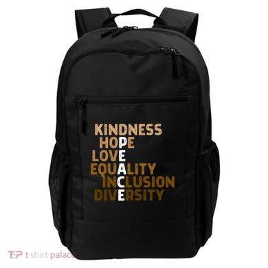 Kindness Peace Equality Inclusion Diversity Melanin Blm Gift Backpack