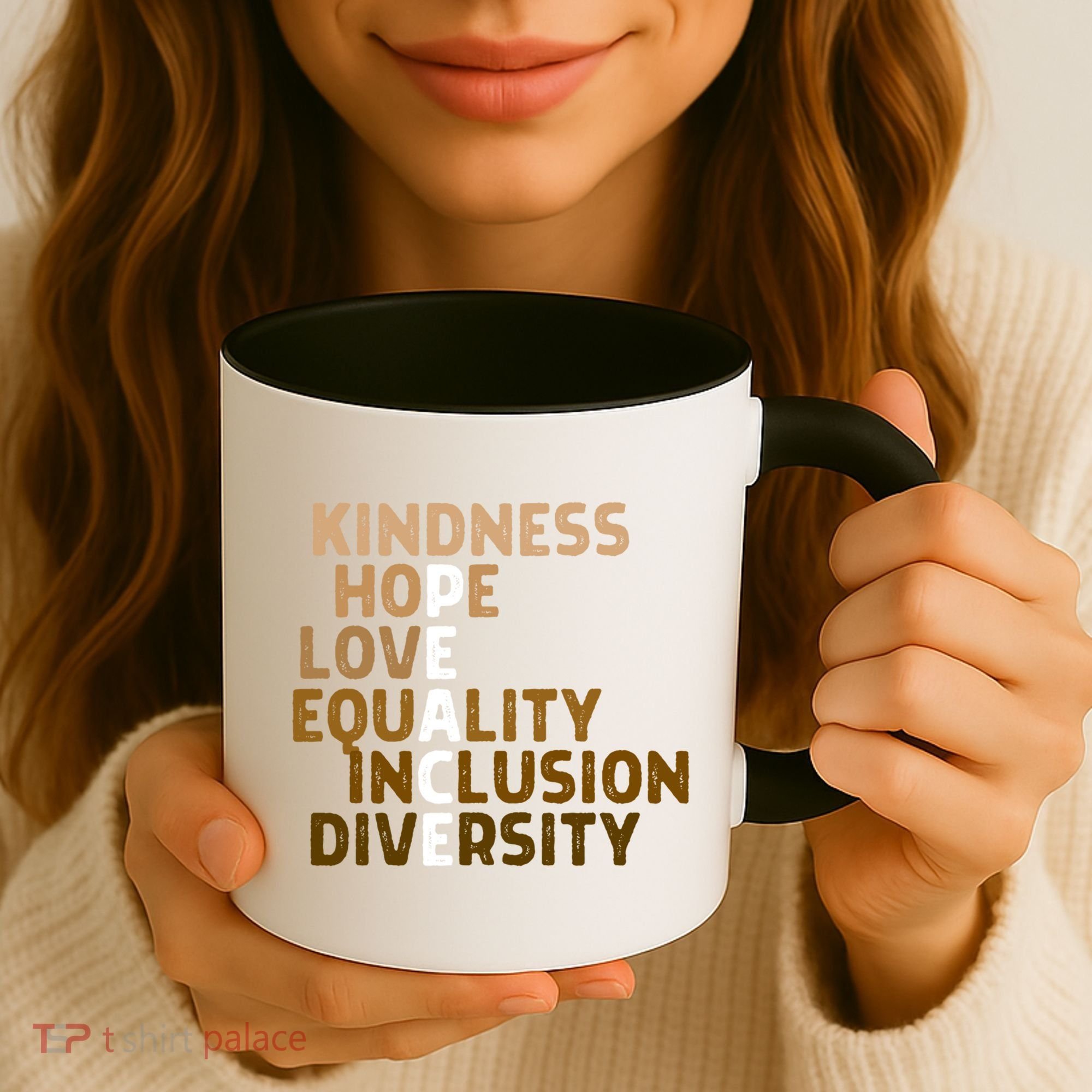 Kindness Peace Equality Inclusion Diversity Melanin Blm Gift Coffee Mug