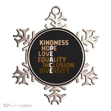 Kindness Peace Equality Inclusion Diversity Melanin Blm Gift Ornament