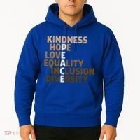 Kindness Peace Equality Inclusion Diversity Melanin Blm Gift Hoodie thumb 2