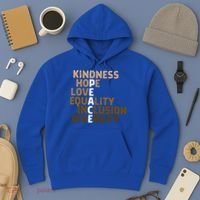 Kindness Peace Equality Inclusion Diversity Melanin Blm Gift Hoodie thumb 3