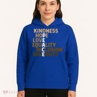 Kindness Peace Equality Inclusion Diversity Melanin Blm Gift Hoodie thumb 5