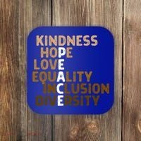 Kindness Peace Equality Inclusion Diversity Melanin Blm Gift Coaster thumb 0