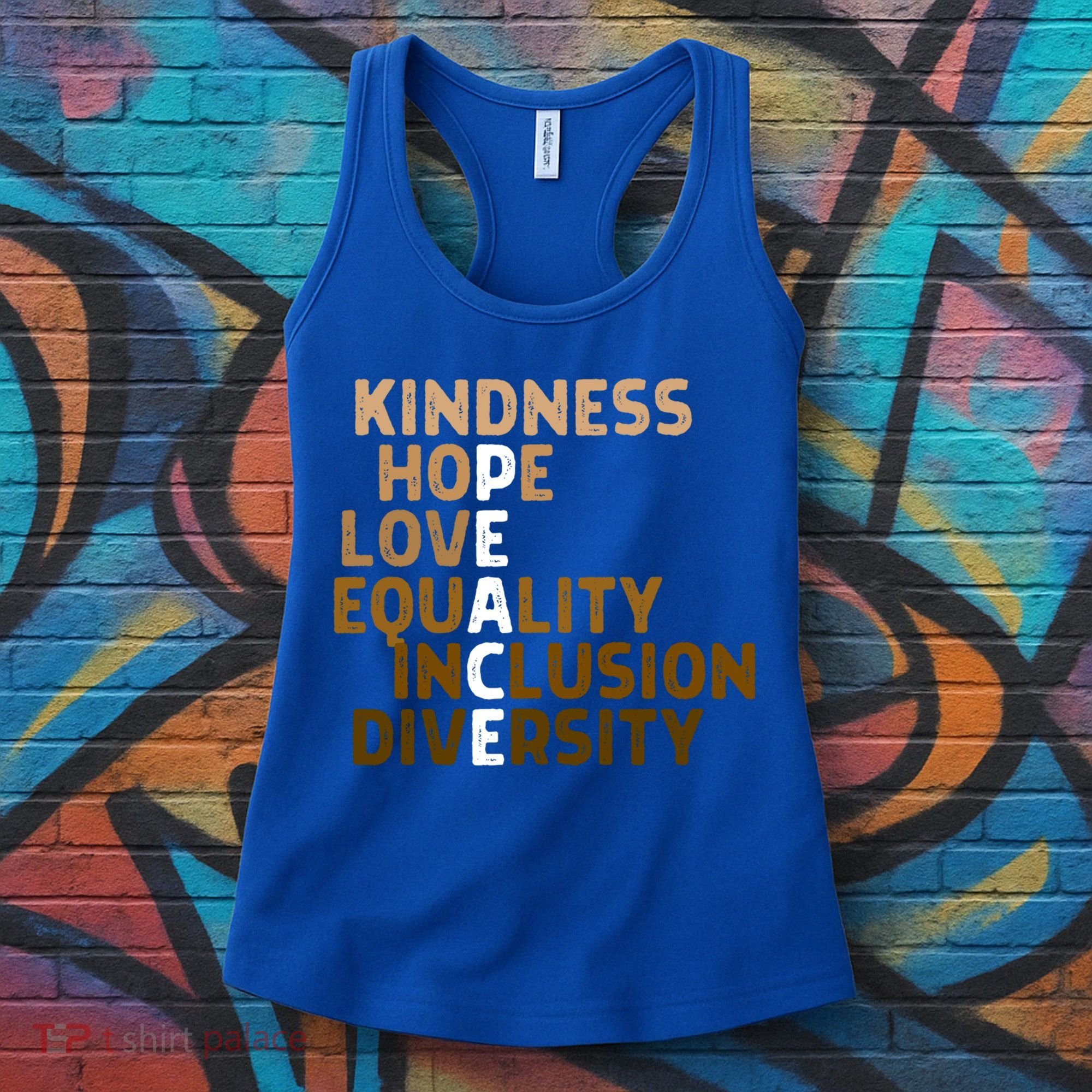 Kindness Peace Equality Inclusion Diversity Melanin Blm Gift Women's Tank Top