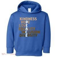 Kindness Peace Equality Inclusion Diversity Melanin Blm Gift Toddler Hoodie thumb 0