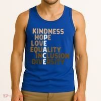 Kindness Peace Equality Inclusion Diversity Melanin Blm Gift Tank Top thumb 3