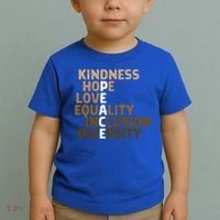 Kindness Peace Equality Inclusion Diversity Melanin Blm Gift Toddler T-Shirt thumb 2
