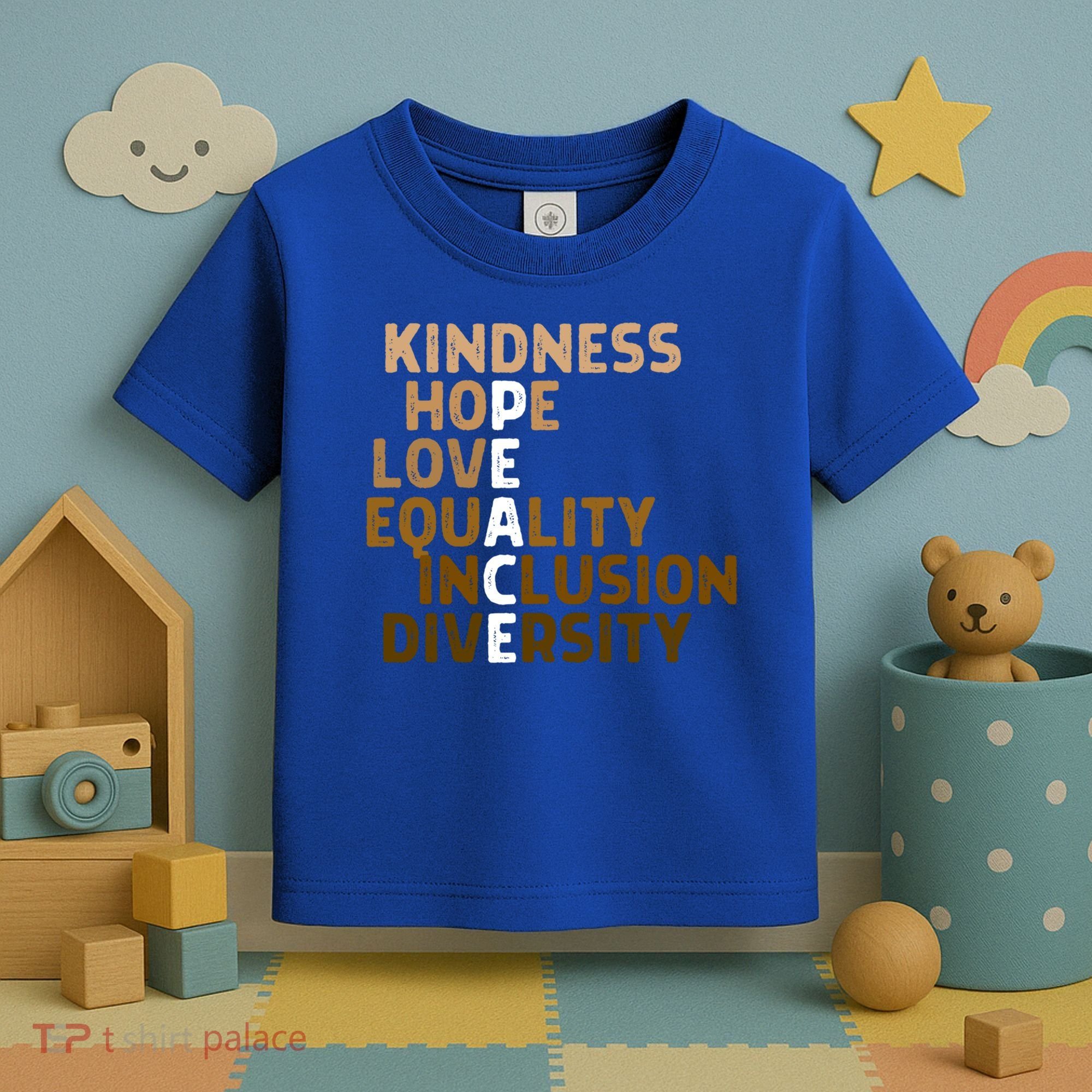 Kindness Peace Equality Inclusion Diversity Melanin Blm Gift Toddler T-Shirt