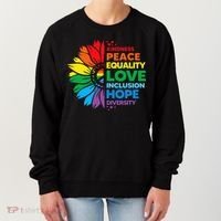 Kindness Peace Equality Love Inclusion Hope Diversity Flower Women's Sweatshirt thumb 0