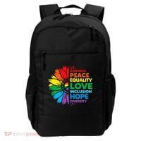 Kindness Peace Equality Love Inclusion Hope Diversity Flower Backpack thumb 0