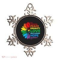 Kindness Peace Equality Love Inclusion Hope Diversity Flower Ornament thumb 0