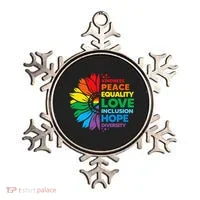 Kindness Peace Equality Love Inclusion Hope Diversity Flower Ornament thumb 0