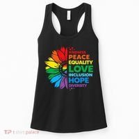 Kindness Peace Equality Love Inclusion Hope Diversity Flower Women's Tank Top thumb 0