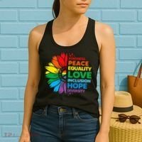 Kindness Peace Equality Love Inclusion Hope Diversity Flower Women's Tank Top thumb 2
