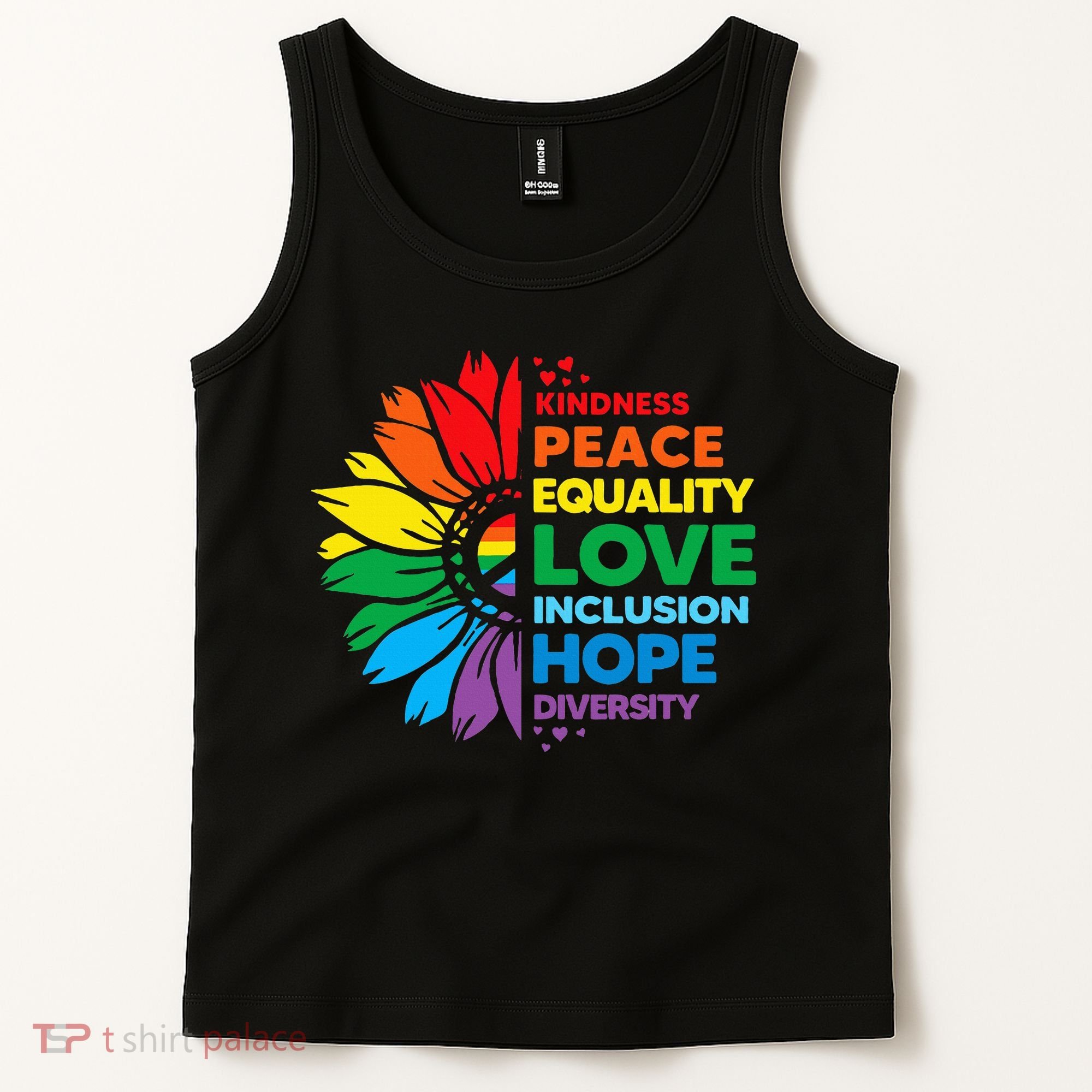 Kindness Peace Equality Love Inclusion Hope Diversity Flower Tank Top