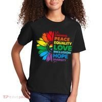 Kindness Peace Equality Love Inclusion Hope Diversity Flower Kids T-Shirt thumb 2