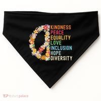Kindness Peace Equality Love Hope Diversity USA-Made Doggie Bandana thumb 0