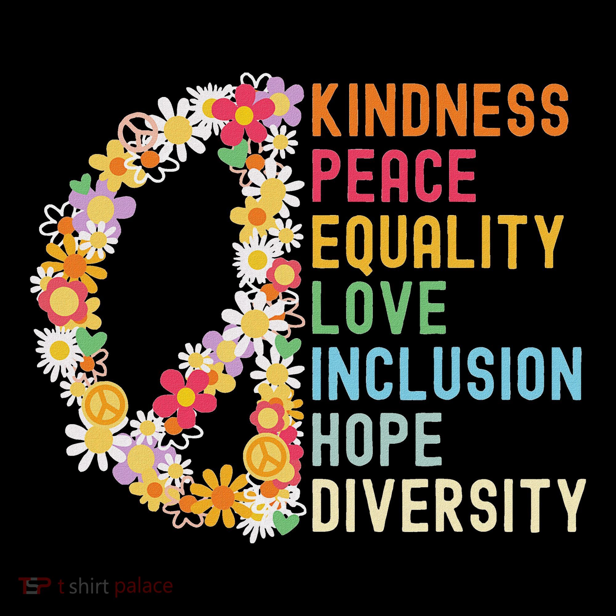 Kindness Peace Equality Love Hope Diversity Ornament