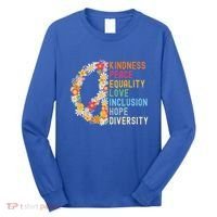 Kindness Peace Equality Love Hope Diversity Long Sleeve Shirt thumb 0