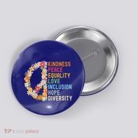Kindness Peace Equality Love Hope Diversity Button thumb 0