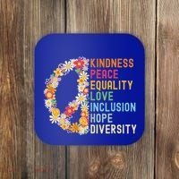 Kindness Peace Equality Love Hope Diversity Coaster thumb 0