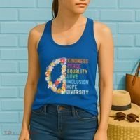 Kindness Peace Equality Love Hope Diversity Women's Tank Top thumb 2