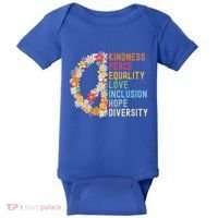 Kindness Peace Equality Love Hope Diversity Baby Bodysuit thumb 0