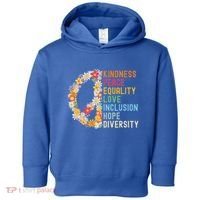 Kindness Peace Equality Love Hope Diversity Toddler Hoodie thumb 0