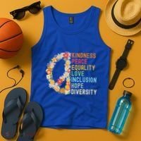 Kindness Peace Equality Love Hope Diversity Tank Top thumb 4