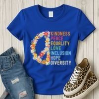 Kindness Peace Equality Love Hope Diversity Women's T-Shirt thumb 3